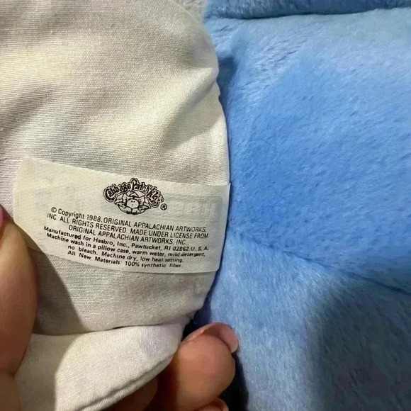 VINTAGE Hasbro African American Cabbage Patch Kids Babyland Rattle Blue 1988 - Picture 4 of 7